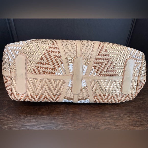 MARIPOSA BY SHARIF, handcrafted for Neiman Marcus, woven leather tote handbag - Picture 4 of 10